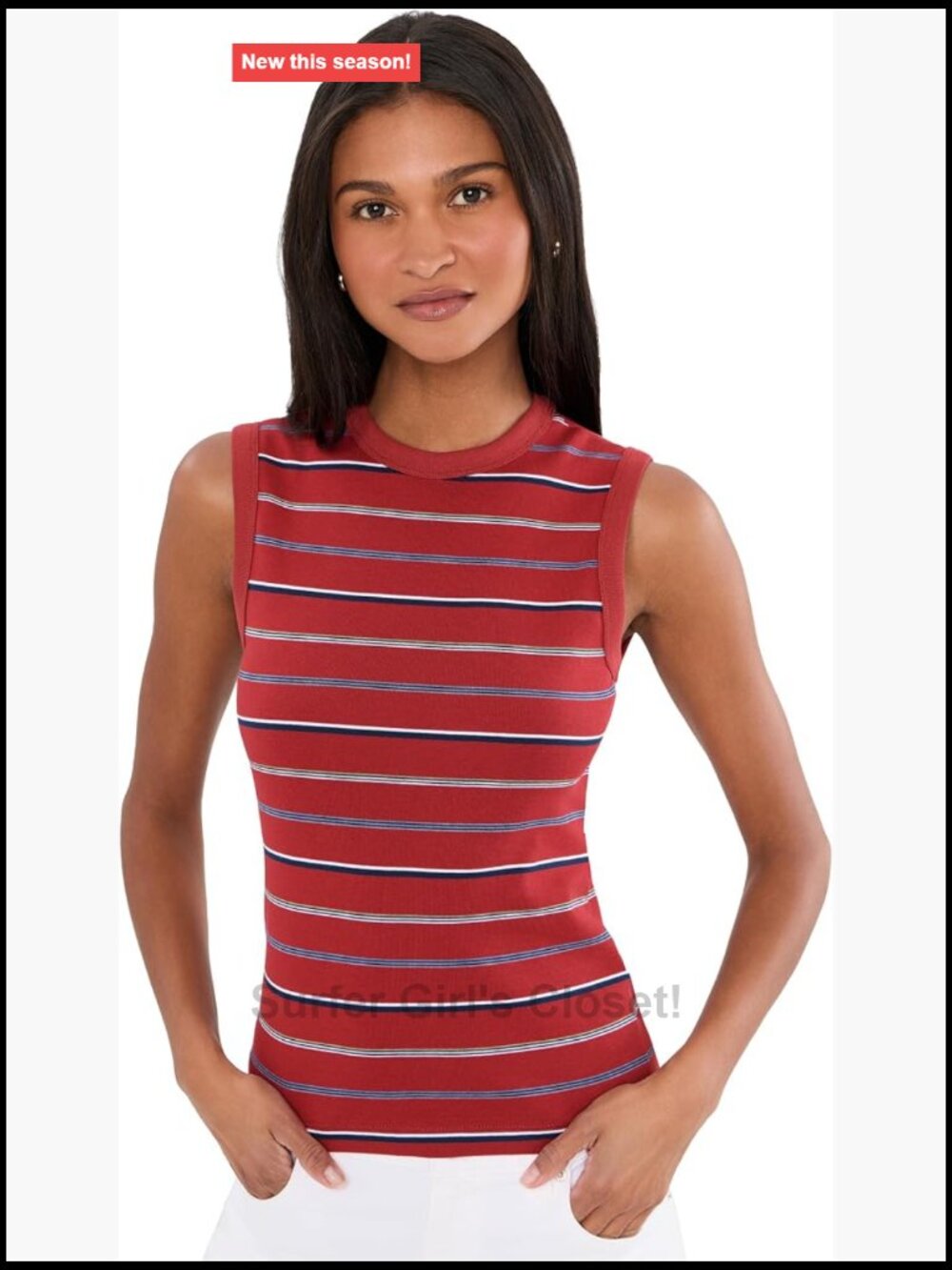 Madewell 90s Shell Tank Top Cotton Sleeveless Crew Neck Classic Fit